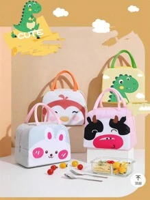Bolsa Lancheira Térmica Porta Marmita Com Desenho De Animais Nova material escolar material escola papelaria - aleatorio - Visão 3