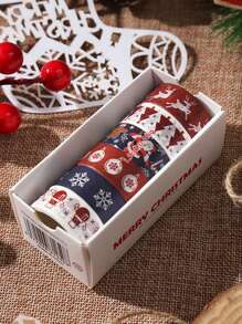 6 Rolls Christmas Pattern Washi Tape For Journal Decoration - Multicolor - View 2