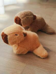 1 件裝卡通水豚毛絨玩具娃娃腕帶,創意可愛,20 厘米