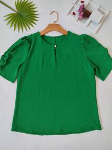 Women Tops - 綠色 - 查看 2