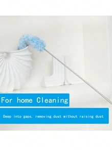 1 件蓝色伸缩除尘器，加厚超细纤维清洁刷，百叶窗孔除尘刷，多功能可拆卸缝隙刷，家用清洁工具