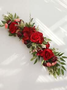 1pc Wedding Arch Flower Decoration, Artificial Flowers For Wedding Arch Ceremony Sign, Wedding Chair, Festival And Party Decor Accessories, Wedding Supplies, Valentine Day, Gift Gifts Birthday Graduation