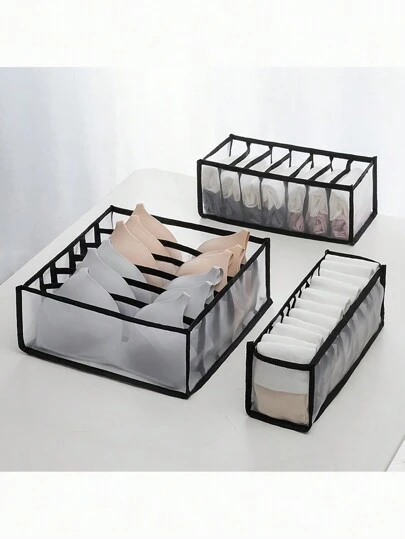 内衣收纳盒，带袜子、胸罩和内裤分隔器，抽屉式女士衣柜收纳盒，家居装饰秋季装饰节日装饰房间装饰家居装饰秋季装饰卧室装饰
