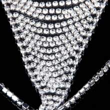 Accesorio De Ropa Interior Con Detalles De Piedras De Diamante De Imitación - Plateado - Ver 6