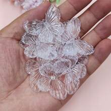 10 cái Thời trang Tinh tế Acrylic trong suốt Mặt dây chuyền con bướm Hạt DIY Thủ công Nguyên vật liệu Đối với Hoa tai Làm đồ trang sức - Hạt bướm/10 chiếc - Xem 15