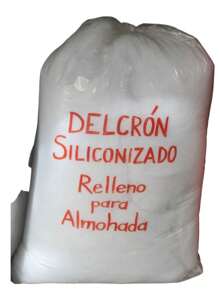Delcrón Siliconizado 1 KG. Relleno para peluches y almohadas. - Blanco y Negro - Ver 2