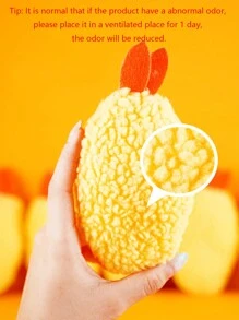 1 Pieza Juguete De Camarón De Peluche Para Mascotas Con Sonido, Solo Para Mascotas - Amarillo - Ver 7