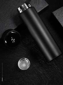 Botella De Agua De Acero Inoxidable Con Medición Inteligente De Temperatura - Blanco - Ver 4