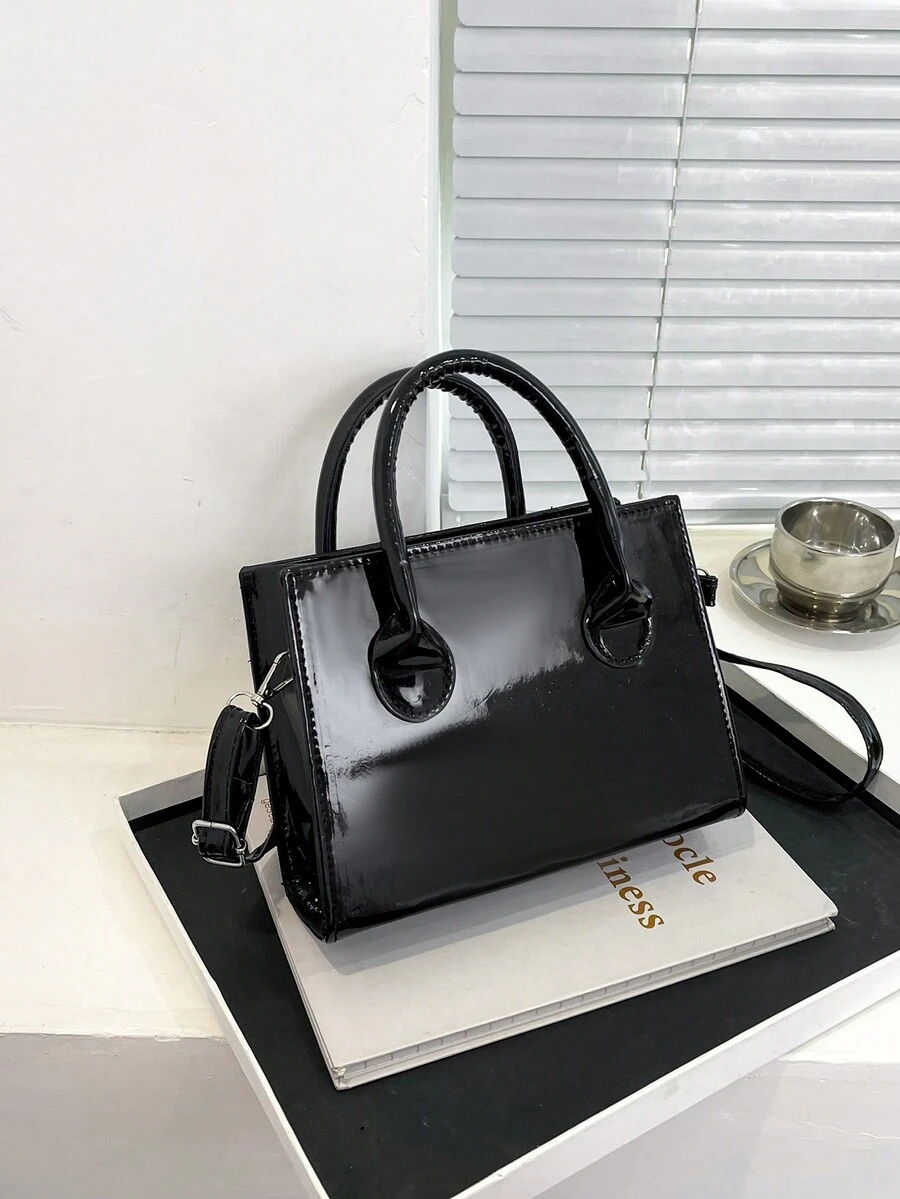 單色pu時尚&休閒&校園風格,優雅&時尚的女士手提包