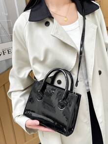 單色pu時尚&休閒&校園風格,優雅&時尚的女士手提包