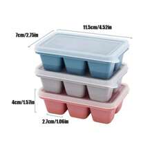 1pc Minature Silicone Ice Model With Cover, Reusable And Safe Ice Tray With Detachable Lid For Bar Parties - Grey - View 2