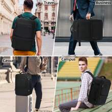 Travel Backpack For Men Women 40L Carry On Backpack Airline Approved 17 Inch Laptop Backpack Waterproof Large Backpack Luggage Daypack Business College Weekender Overnight Backpack - 黑色 - 查看 6