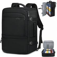 Travel Backpack For Men Women 40L Carry On Backpack Airline Approved 17 Inch Laptop Backpack Waterproof Large Backpack Luggage Daypack Business College Weekender Overnight Backpack - 黑色 - 查看 1