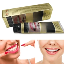 Pasta de dientes Dorada para blanquear los dientes, pasta de dientes para eliminar olores, 1 pieza de pasta de dientes dorada para limpieza profunda y brillo para el cuidado bucal - Champán - Ver 1