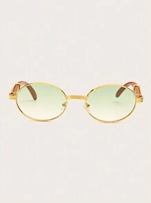 1 pièce Accessoire de lunettes de soleil de style royal en alliage de zinc de forme ovale, de style européen et américain, adapté aux pulls, vestes, sweats à capuche, pantalons et cargo pour l'été, les vacances à la plage, les activités en plein air et les voyages