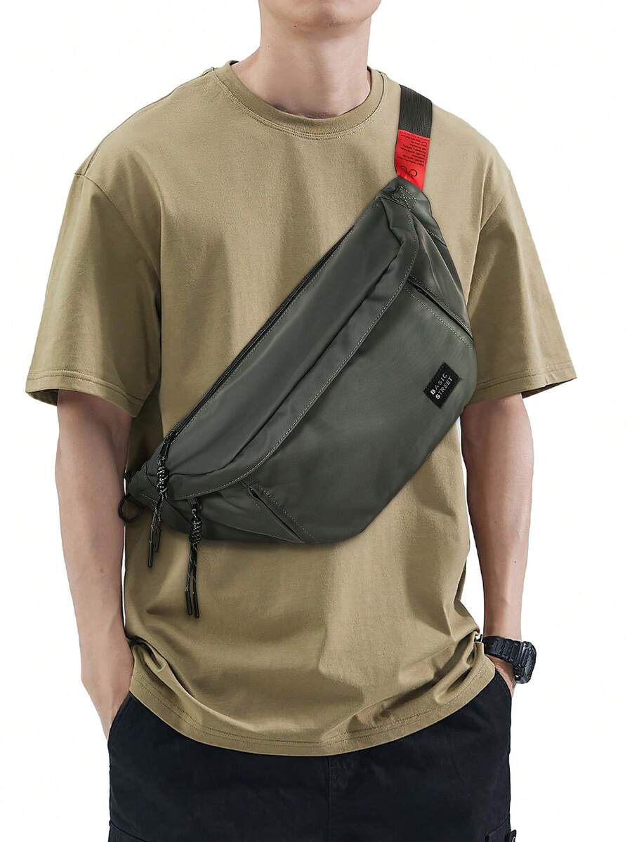 Fanny Pack Waist Packs For Men Women Waist Bag Hip Pack For Travel Hiking Running Outdoor Sports Waterproof Nylon For Mobile Phone For Running Hiking Cycling For Men And Boys For Students Packable Black Bag Men Bag Holiday Shop Christmas Accessories Christmas Bags Men Presents Outdoor Gifts For Men - Army Green - View 1