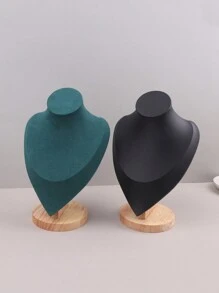 1入組絲絨肖像項鍊展示架,用於珠寶展示 - 綠色 - 查看 6