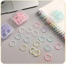 Colorful Plastic Single-hole Loose-leaf Ring Binding Ring Goo Buckle Removable Buckle Ring - Green - View 3