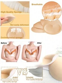 Miếng đệm áo ngực Của phụ nữ Thể thao Cốc Bras Thay thế Chèn Đối với Bộ đồ bơi Bikini - Màu be - Xem 8