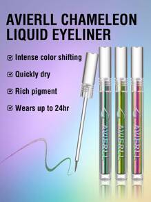 AVIERLL Delineador de ojos camaleónico Sombra de ojos líquida de 6 colores Delineador líquido extremadamente Resistente al agua y de larga duración Maquillaje para fiestas (Color 03# 1 pieza).