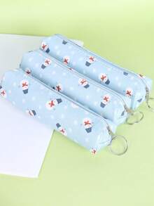 1 Miếng Xanh Giáng sinh Phong cách Giáng sinh Người tuyết Hộp bút - Màu xanh lam - Xem 5