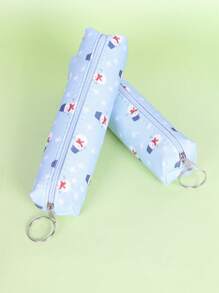 1 Miếng Xanh Giáng sinh Phong cách Giáng sinh Người tuyết Hộp bút - Màu xanh lam - Xem 3