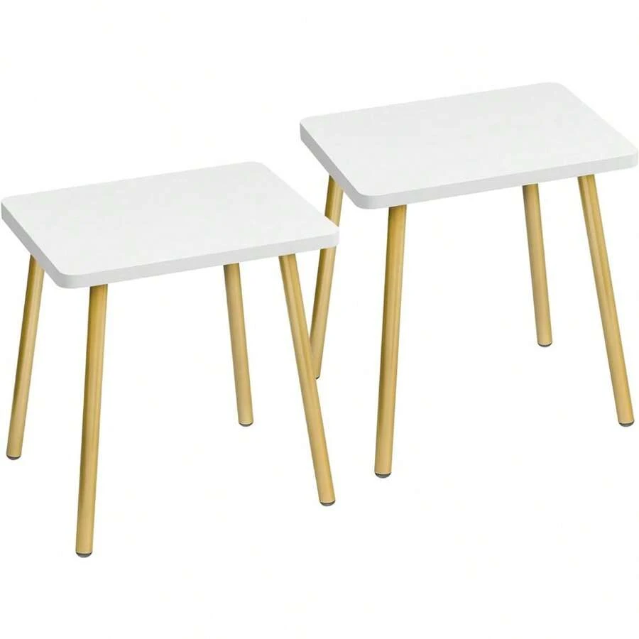Side Tables Set of 2, Small Accent Table End Table for Small Spaces, Modern Minimalism