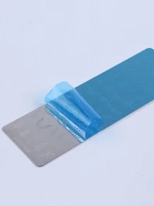 1入葉子設計指甲藝術壓花板,冬季聖誕新年情人節設計圖片打印模板工具,指甲藝術工具亞克力甲飾品 - 銀色 - 查看 5