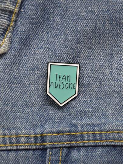 Letter Engraved Brooch