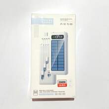 Power Bank Pila Portatil Recargable Solar 20000mah Carga Rápida - Blanco - Ver 6