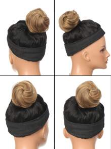 1只小爪子夾子,亂糟糟的和貓耳朵(蒸的貓耳朵形麵包)假髮包,扩展女孩披肩的发片(一包,一片,多種顏色)