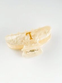 1 Máy Tính Kích Thước Trung Bình Acrylic Hình Chữ L Lấp Lánh Vuốt Tóc Màu Vàng Nhạt Thanh Lịch - Nhiều màu - Xem 3