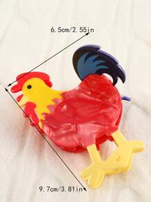 1入個性化時尚公雞醋酸女性髮夾