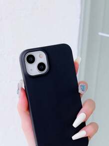 1 Vỏ Điện Thoại Bề Mặt Mờ Màu Trơn Tương Thích Với Apple IPhone 11/12/13/14/15 Pro Max Vỏ Bảo Vệ - màu đen - Xem 3