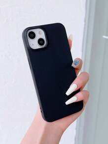 1 Vỏ Điện Thoại Bề Mặt Mờ Màu Trơn Tương Thích Với Apple IPhone 11/12/13/14/15 Pro Max Vỏ Bảo Vệ - màu đen - Xem 2