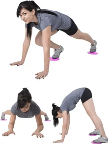 Yoga Training Fitness Sliding Discs - Black - Black - View 8