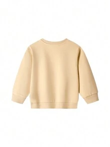 Annil Children's Clothing, Boys' Sweaters, Cartoon Prints, Cute Baby Casual Round Neck, Elastic And Loose Fitting - Apricot - View 2