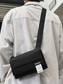 Men's Multifunctional Waterproof Casual Shoulder Crossbody Bag Shoulder Bag Sling Bag Side Bag Messenger Bag Black Bag School Bag Valentines Gift For Men - Black - View 1