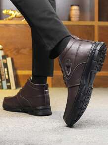 Botas De Motocicleta Para Hombres - Marrón - Ver 4