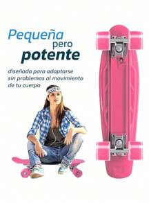Penny Board Skate With LED Rims: - Pink - View 2