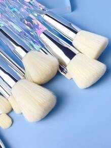 10pcs Synthetic Wool Diamond Crystal Makeup Brush Set,Brush Set,Makeup Brush Kit,Make Up Brush Set,Make Up Set Complete,Makeup Brush Set,Complete Makeup Kit,Brush Kit,Brushes Makeup Set,Makeup Gift Set,Set - Beige - View 4