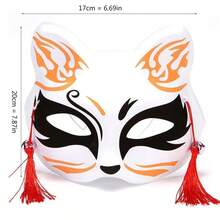 Máscara De Media Cara Negra, Diseño De Gato O Zorro - Negro - Ver 6