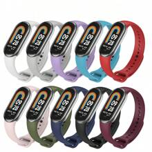 10 Pcs/Pack Strap Compatible With Mi Band 8 9 10 Silicone Bracelet Compatible With XiaoMi Band Wrist Strap Man Women