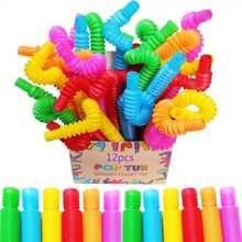 12pcs Sensory Fidget Toys, Colorful Stress Relief Toys, Fine Motor Skill & Learning Toys, 2025 Best Gift Creative And Unique, Random Color Basket Filler