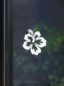 RandySticker Hawaiian Hibiscus Flower Decals - White - View 1