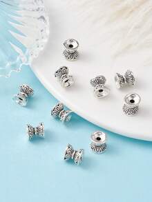 10入組復古鋅合金花卉設計diy珠寶製作配件,適用於手鍊和項鍊