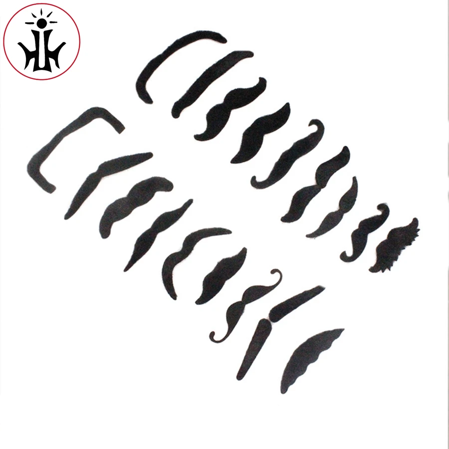 Fake Beard, Male Goatee, Simulated Makeup Beard, Film And Television Prop Beard, Self-adhesive Beard, Mustache - Black - View 1