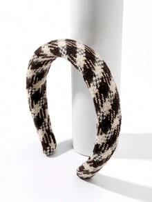 1個女士羊毛布頭帶,秋冬優雅的髮飾