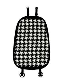 2 Piezas Cojines De Silla Con Estampado De Panal Y Borde Negro - Blanco y Negro - Ver 5