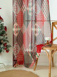 Diamond Grid Window Screen - red+green - View 2